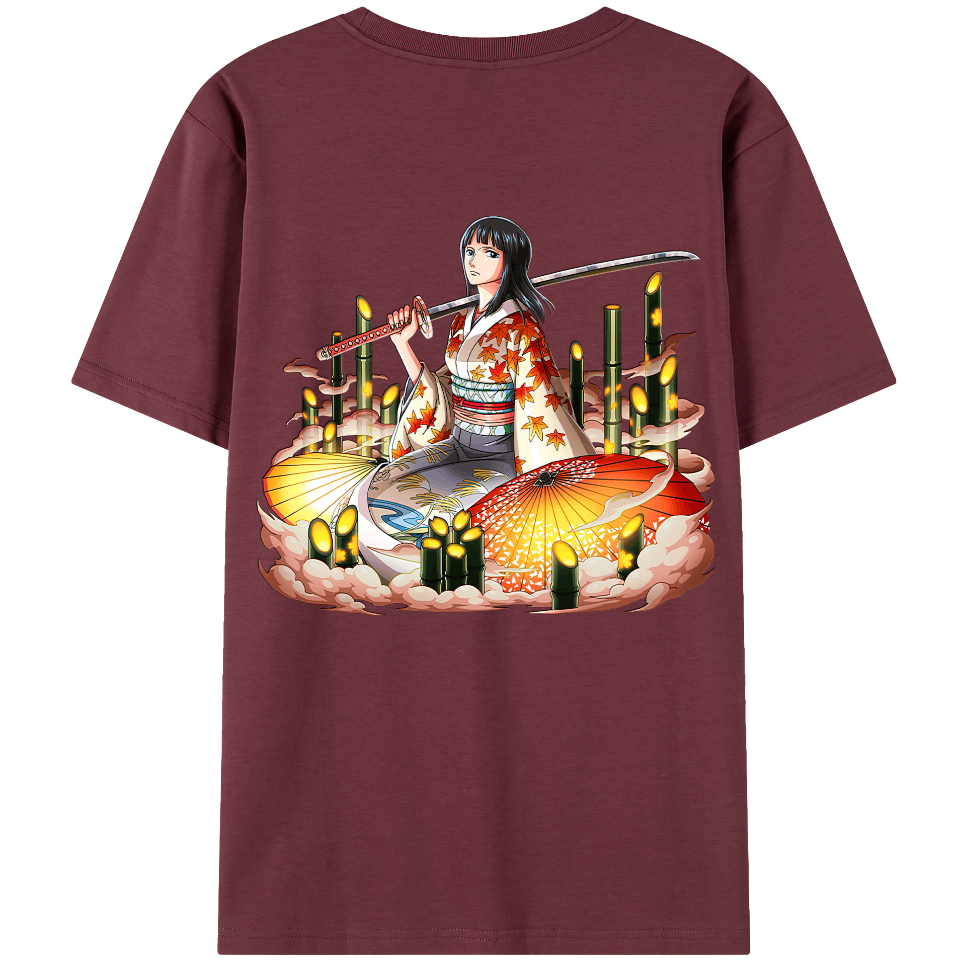 ワンピース ニコ・ロビン ONE PIECE Nico Robin 綿100％半袖Tシャツ（背面プリント）